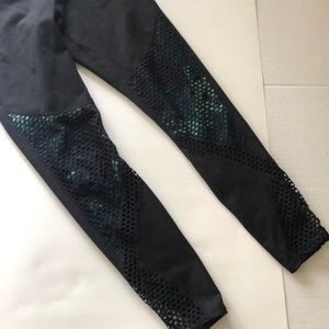 Fabletics Black and Green Leggings with Me…